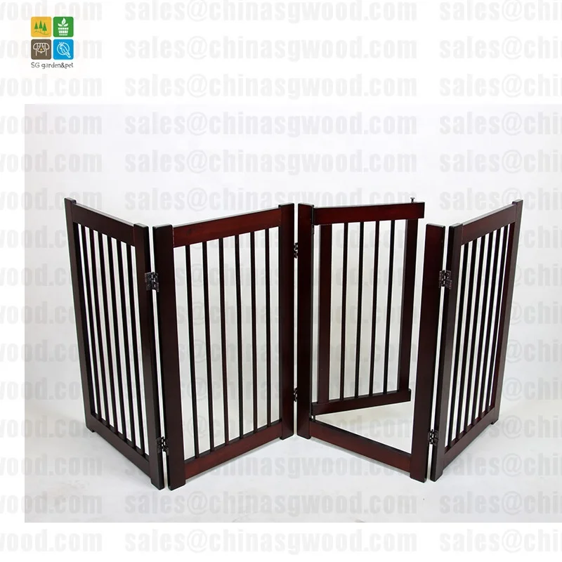 Folding Wooden 3 panel dog pet gate