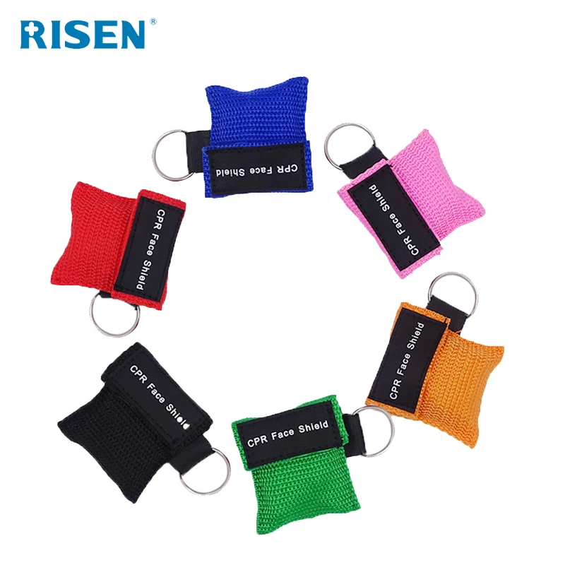 packed well students graduation gifts CPR/AED/ keychain mask first aid training face shield for adults and infants