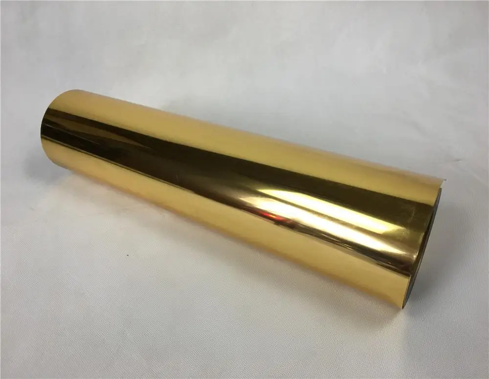 China sell CDN metallic heat transfer vinyl/metallized pet film roll
