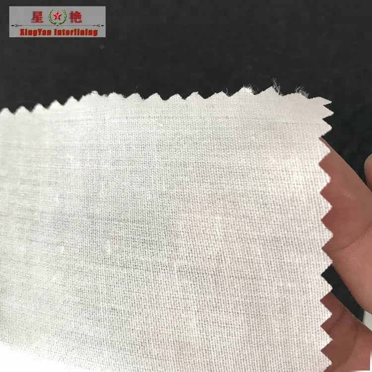 TC3044 soft hand-feeling shirt woven interlining polyester woven fabric with coating HDPE high temperature fusing collar linings