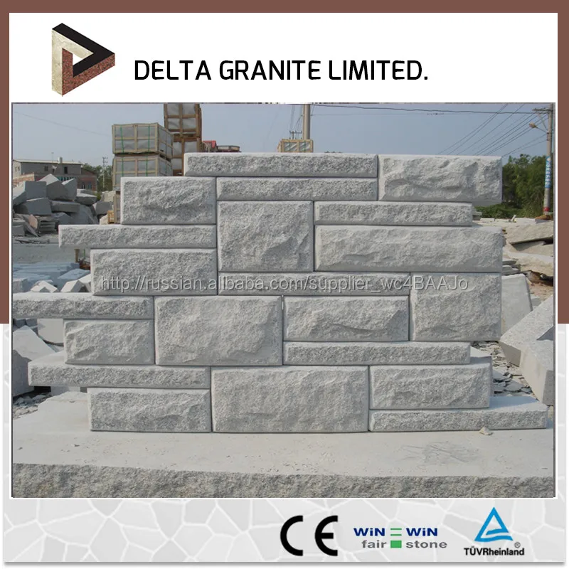 Горячая распродажа стены камень гранит светло-серый