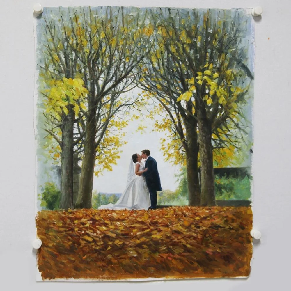 Wedding Couple Portrait Turn Photo Into Canvas Painting