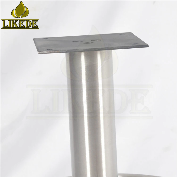 New Stainless steel bar stool legs unswivel round bar stool base fixed height bar cahir base