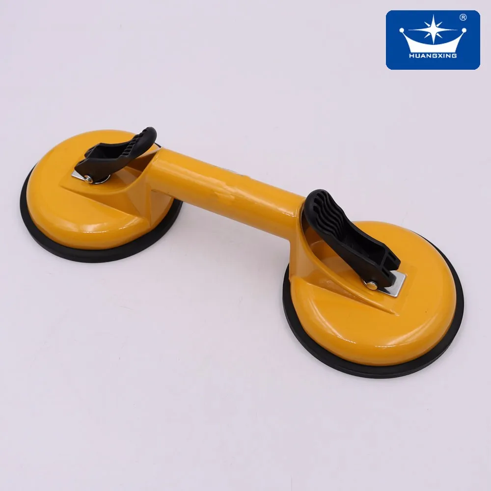 Factory 2 Claw Aluminium Vacuum Heavy Duty Glass Suction Cup Lifter Double Handle Locking