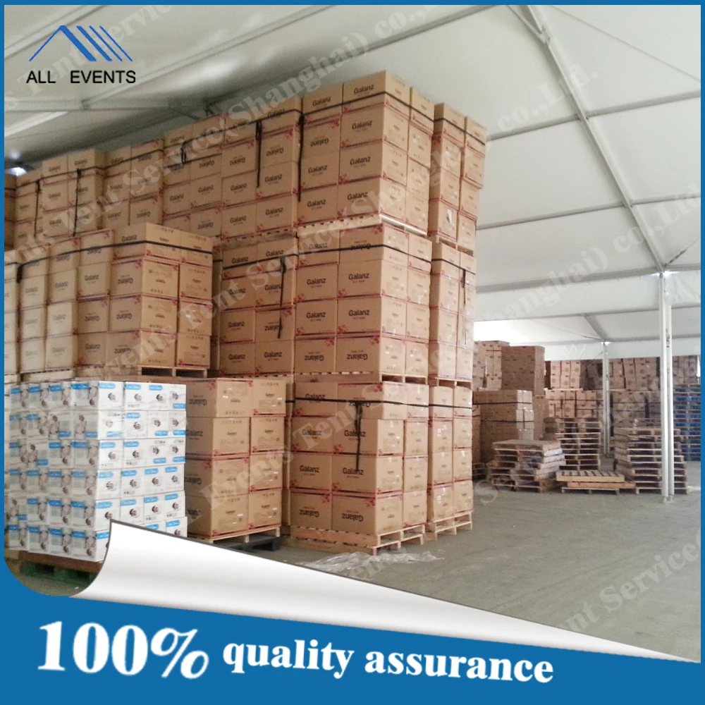 
25m Aluminum Structure Pvc Cover Assembled Event Tent for Warehouse/car storage tent 