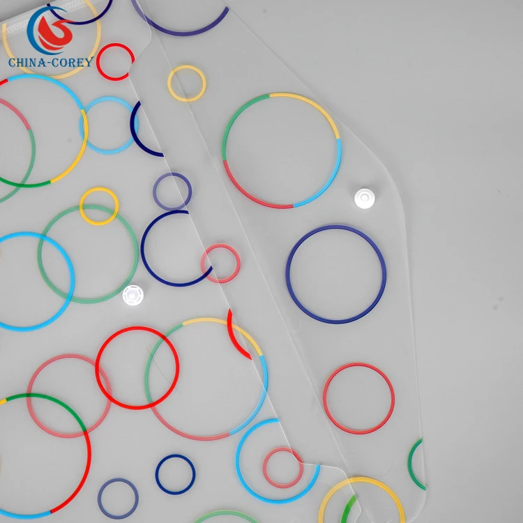 
clear thick plastic file document folder with snap button with premium quality 