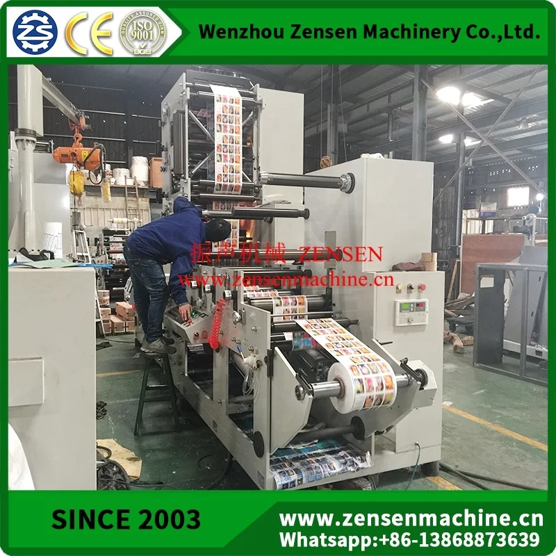 
Eight(8)Color Two Tower Roll To Roll Stack Type Self-Adhesive Sticker Label Flexo Printing Machine 
