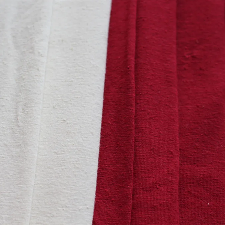 Оптовая продажа, однотонная трикотажная ткань из эластичной органической конопли для одежды из конопли