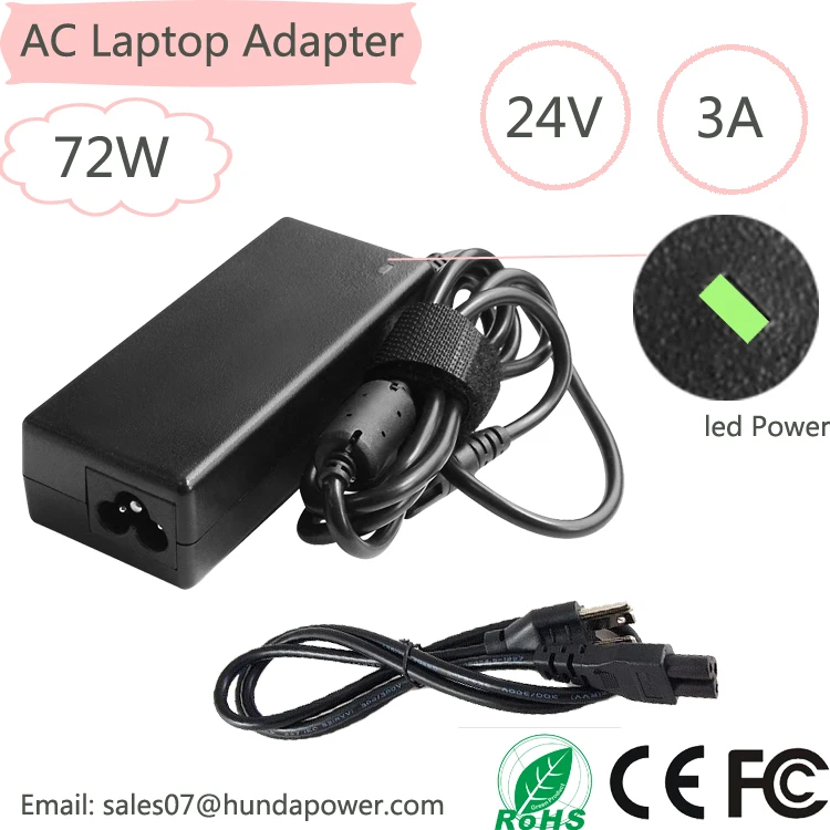 24 В 3 А переходник питания конвертер регулятор, штекер постоянного тока, 24 В 3A 72 Вт стены зарядное устройство для ноутбуков