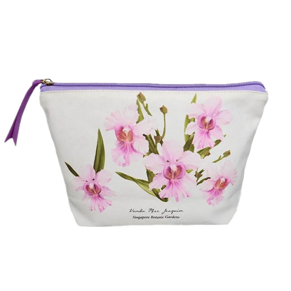 High King Recycled Cheap Plain Canvas Custom Cosmetic Bag With Zipper Make Up Bag