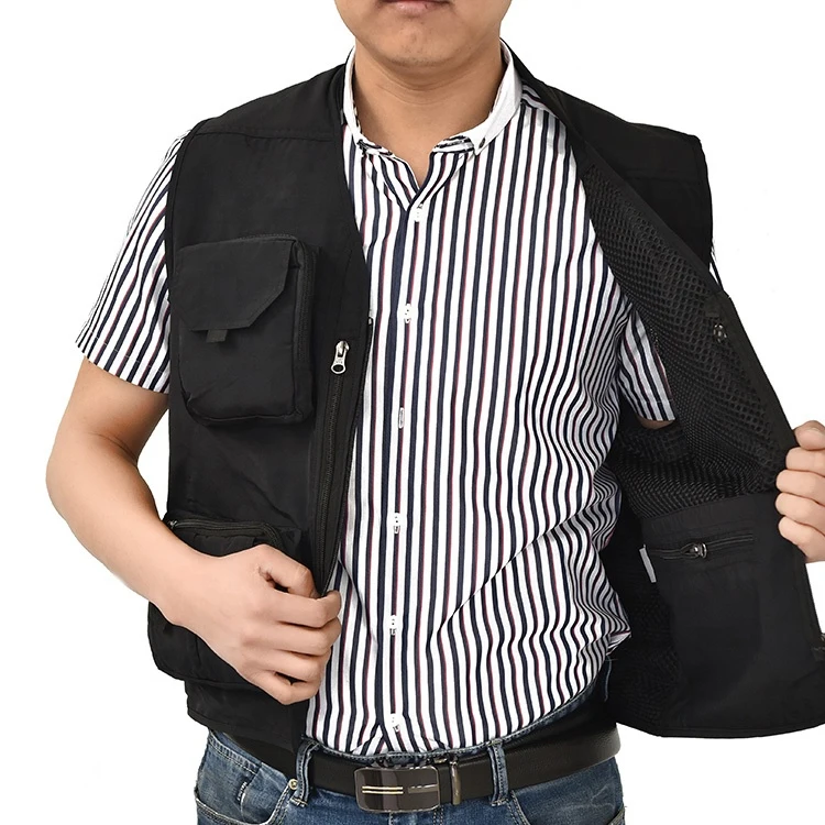 Uniform Streetwear vest photographer men vests work wear waistcoat