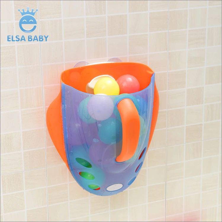 Baby novel basket hang on the wall for toy scoop cup storage when child bath toy Collection