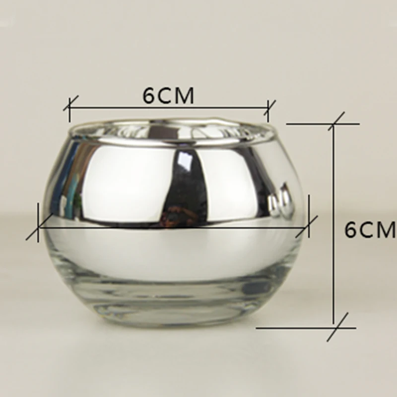 Decorative Heat Resistant Square Empty Glass Candle Jar Dinner Geometric Candle Holder