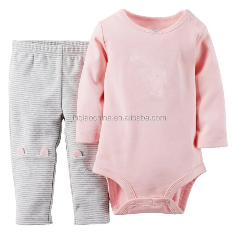 Boutique Clothing Wholesale 2pcs Fashion Baby Clothes Sets Full Cute OEM Service Long Sleeve Floral Children and Newborn Baby