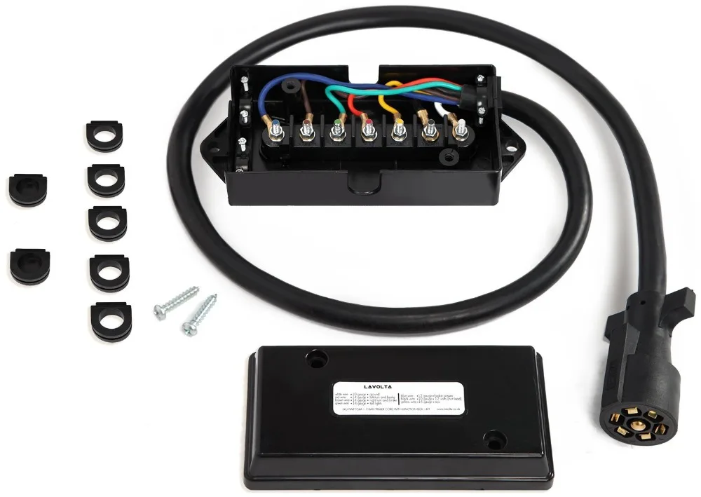 Trailer Wiring Junction Box for 7 Way Trailer Wire Connectors Wire Harness RV, Boat, Camper, Towing