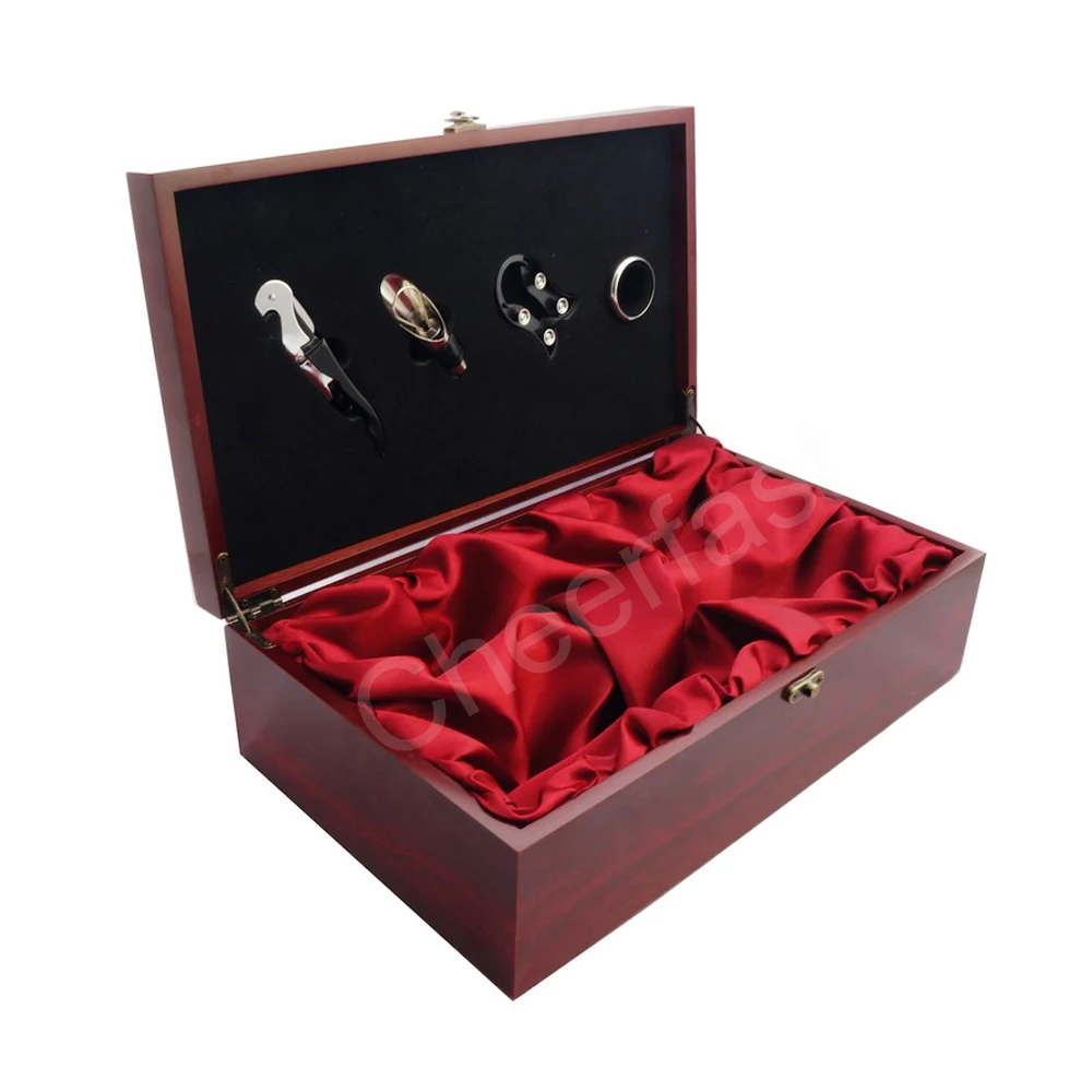 Awesome Double Bottle Wood Wine Packaging Box