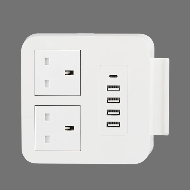 
uk socket outlet type C quick charger power strip 