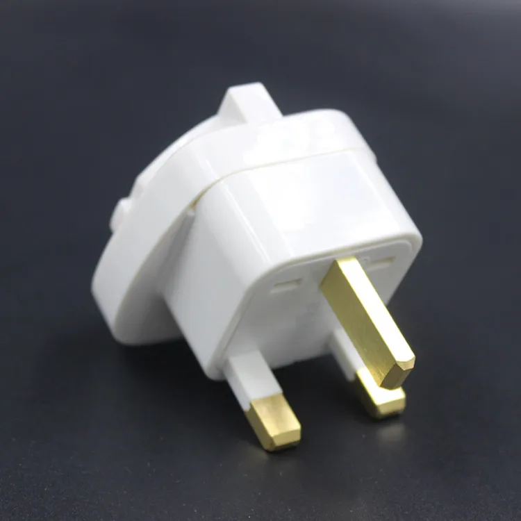 EU US UK AUS socket to Type G UK power converter plug with earth grounding