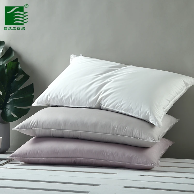 Wholesale China Hotel Collection Bed Pillows for Sleeping Easy Clean Polyester/Cotton Goose Down Feather Pillow