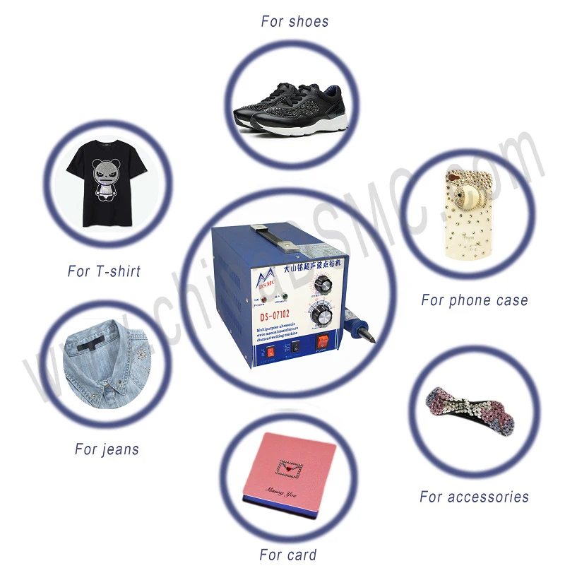 Ultrasonic needle machine for Jewelry accessories rhinestone hot fix machine