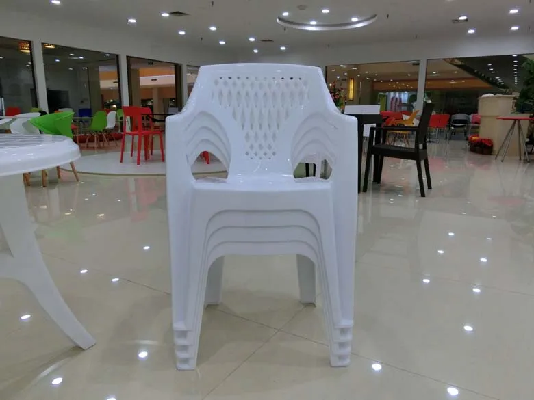 
Outdoor furniture factory armrest white garden stackable pp plastic chairs on sale 