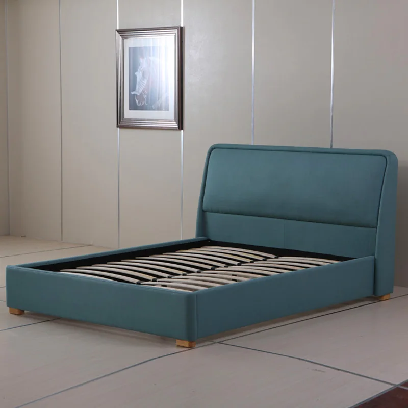 
high French headboard double bed designs 