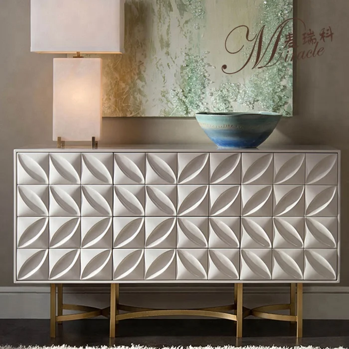 Living room decor furniture 3 doors console side wall cabinet