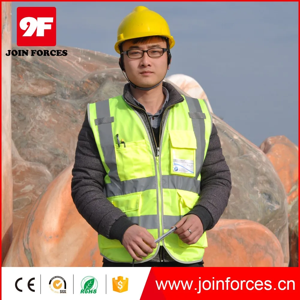 9F Winter High Visibility Vest Jacket Safety Vest