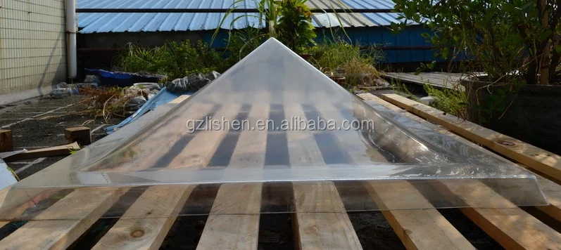 
Clear transparent PC material Pyramid Skylight Covers 