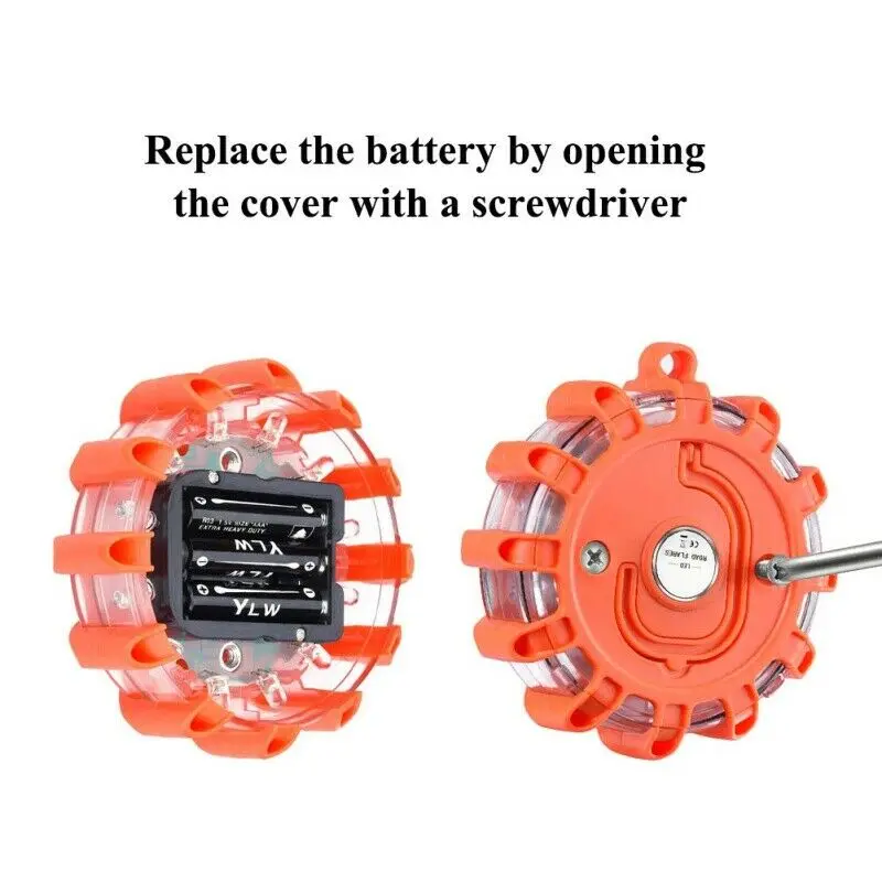 
Emergency LED Road Flare Traffic Beacon Light Security Warning Lamp Lantern Car Boat For Vehicles With Battery Operated 