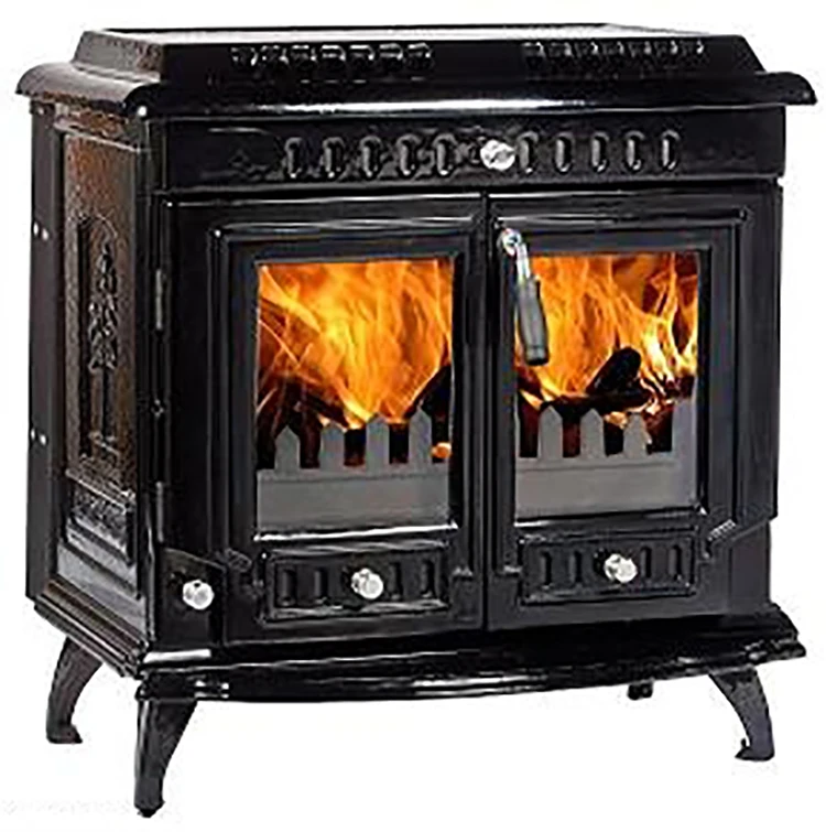 Indoor Freestanding Cast Iron Wood Burning Boiler Stove With Double Doors