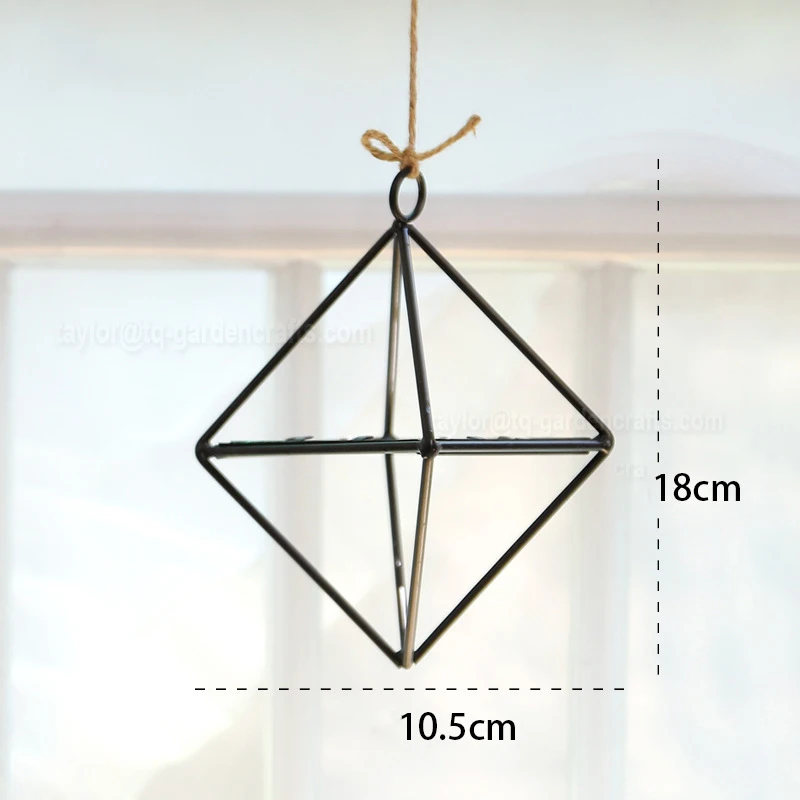 
Iron Flower Rack Geometric Frame Modern Simple Style Desk Display Hanging Home Decor 