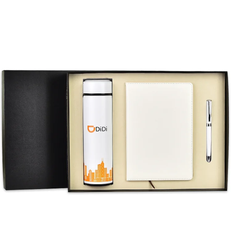Luxury corporate gift set promotional notebook vacuum cup souvenir gift cup set