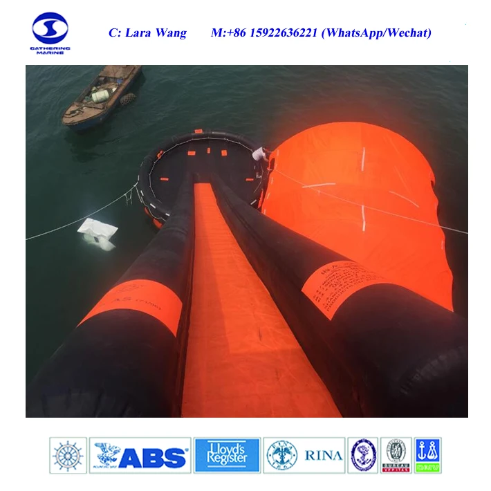 SOLAS standard Marine Single Slide Escape Chute Vertical Evacuation System