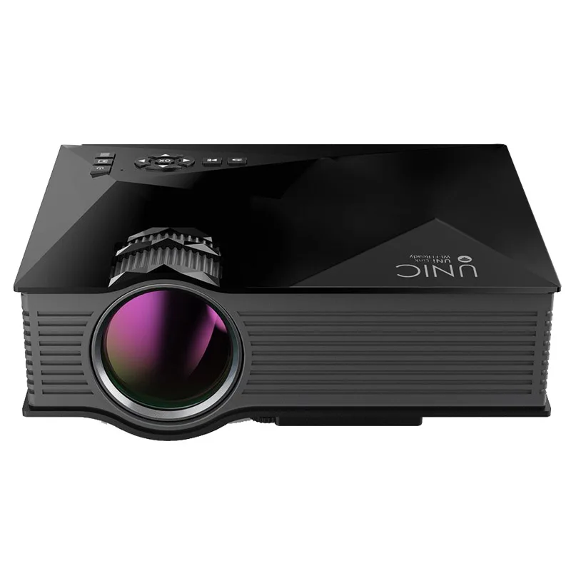 Оптовая продажа Unic Uc46 + 1200 люмен Мини Full HD Hid Встроенный Wi-Fi новейший проектор для мобильного телефона Unic Uc46 +