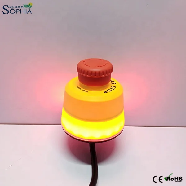 Baner 30mm mount illuminated emergency stop push button for assembly line production line