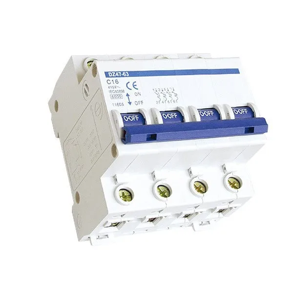 MCB C45N DZ47-63 230V 400V 1P 1Pole 2Pole 3Pole 4Pole 3A 5A 6A 10A 16A 20A 25A 32A 40A 50A 63A 6KA Din rail Mini circuit breaker