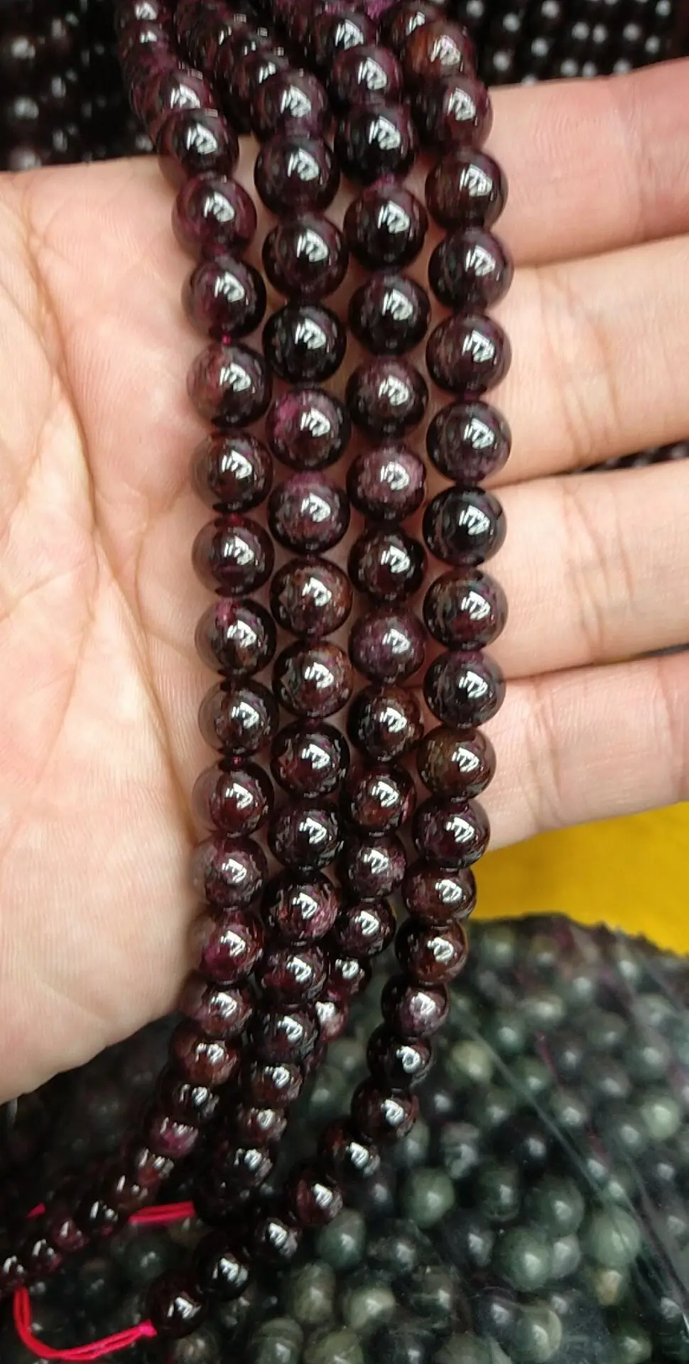 Wholesale Natural Garnet Loose Gemstone Round Garnet Stone Beads strand