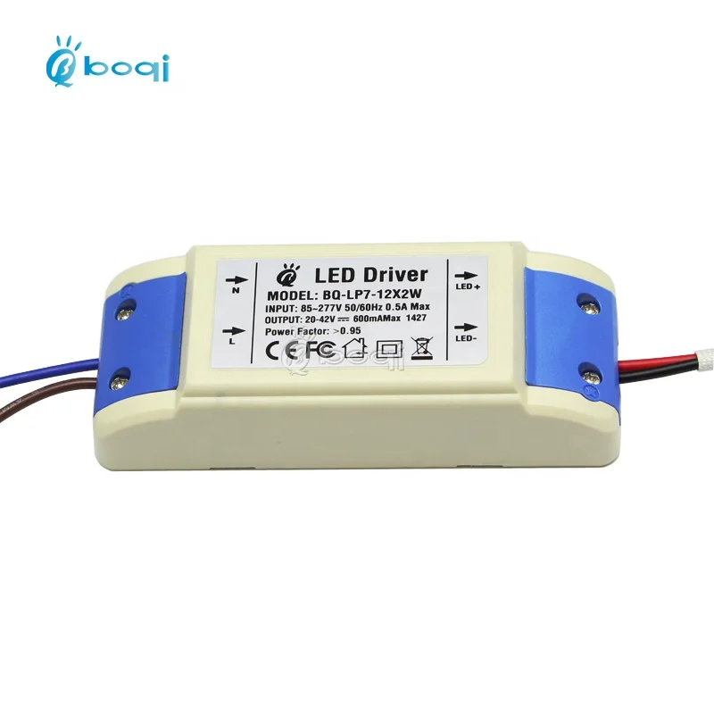 boqi CE FCC SAA Approval 36 volt led driver 24w 600ma for led lighting