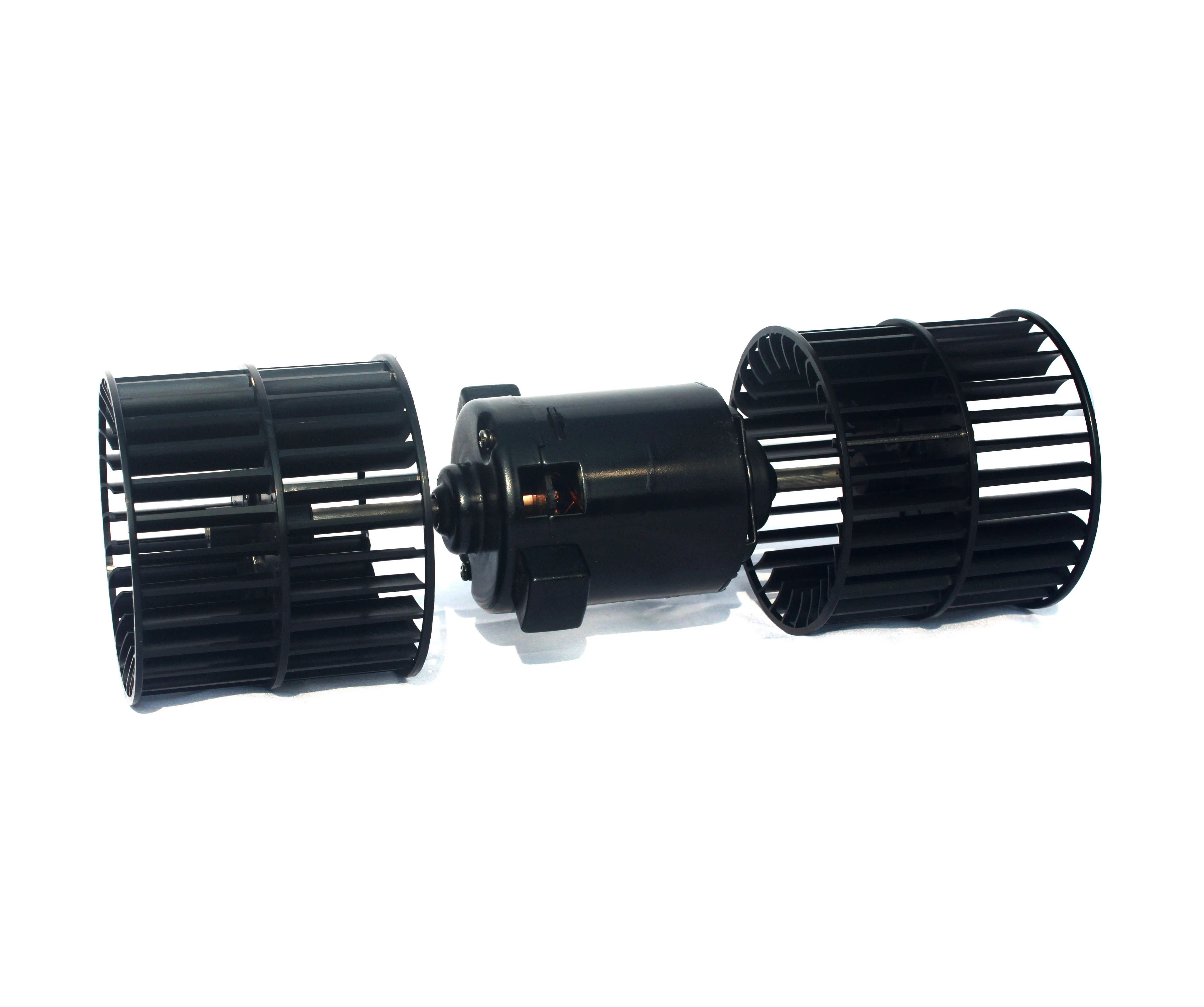 Best price for  bus DC brush motor fan 12V and 24V KZFF285 evaporator blower replace spal double wheels from China manufacture