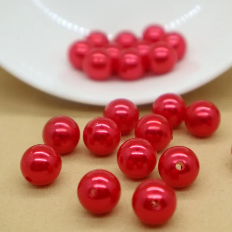 Hot sale 8mm round abs plastic pearls for decoration