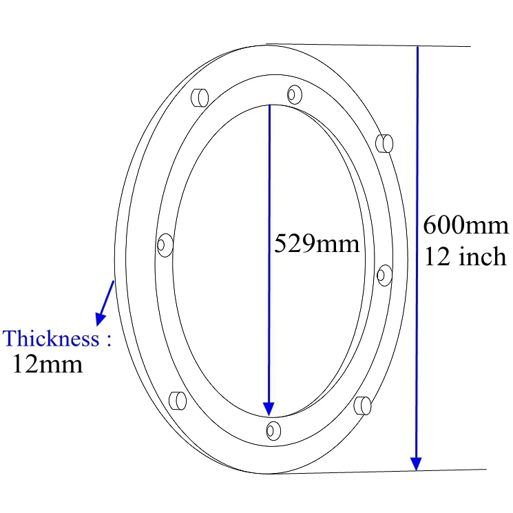 Heavy Duty Dining-table Diameter 600mm 24 Inch Aluminum Lazy Susan Turntable Bearings