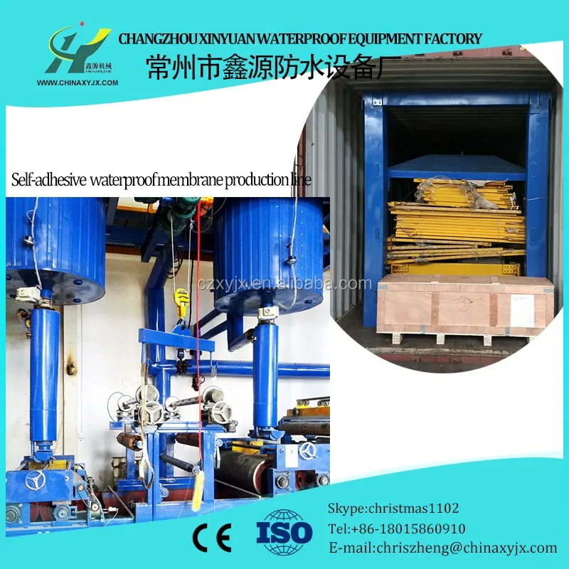 Aluminum foil self adhesive bitumen waterproof membrane production line