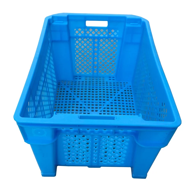 590*375*350mm Cold Chain Logistics  Heavy Duty Plastic Mushroom Crates