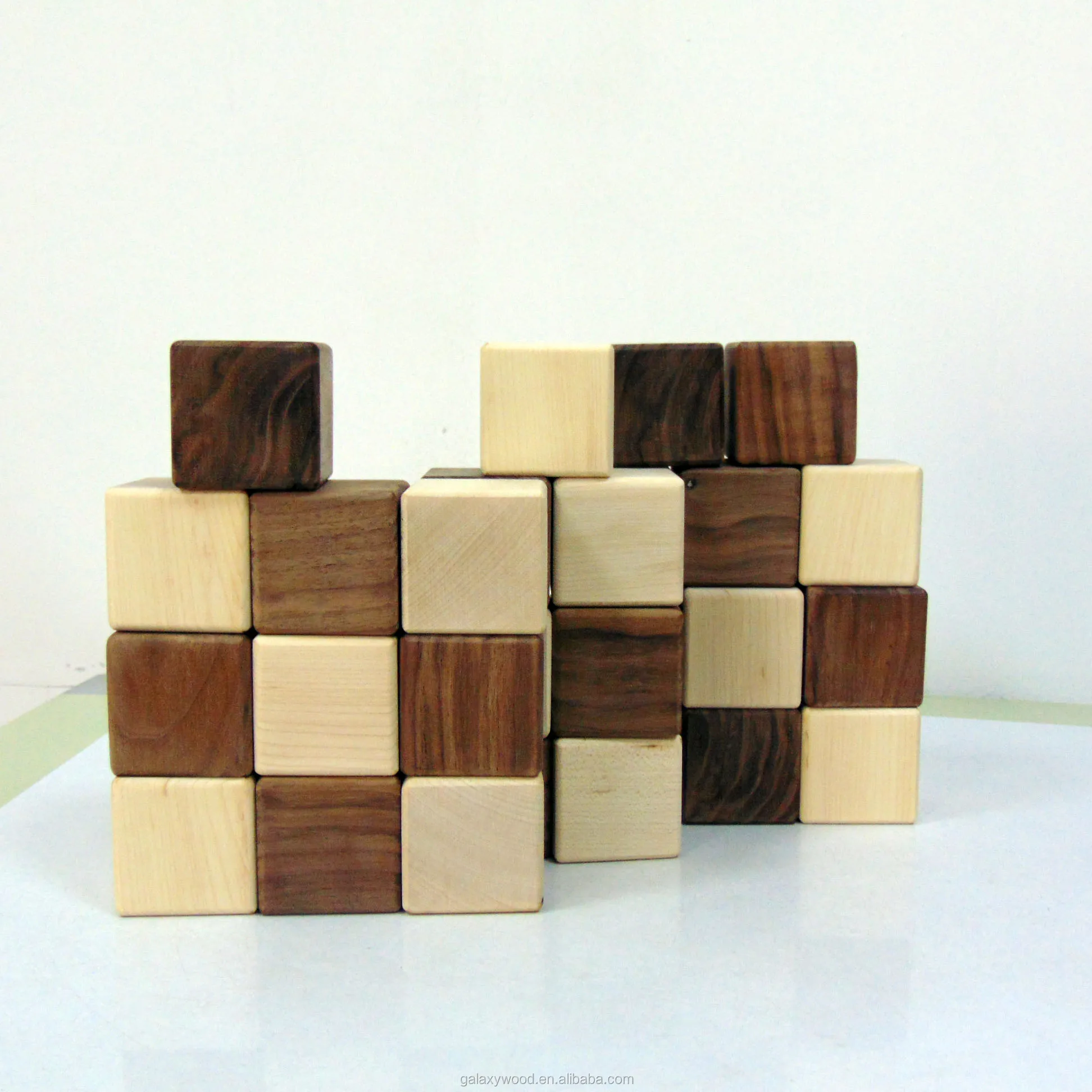custom  Natural wanlunt  Wood Blocks for Kids Toy
