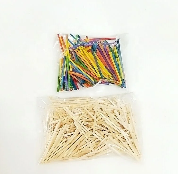 
wooden color match sticks for kids DIY handle craft kit 