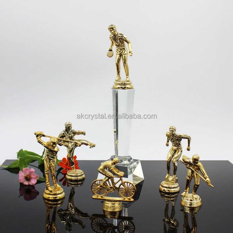 Wholesale Polished Metal Sportsman And K9 Crystal Sports Event Award Trophies Metal Gold Sport Trophy Cup