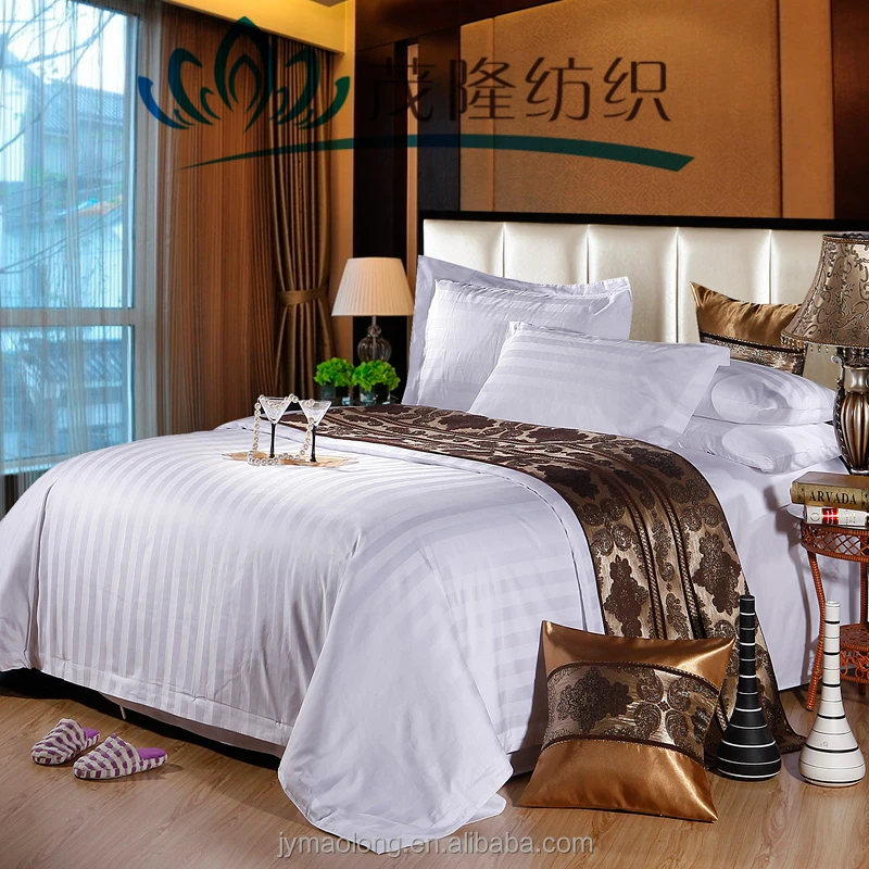 
White Stripe Queen/King Bedding Set/ Luxury Bedding Article Wholesale 