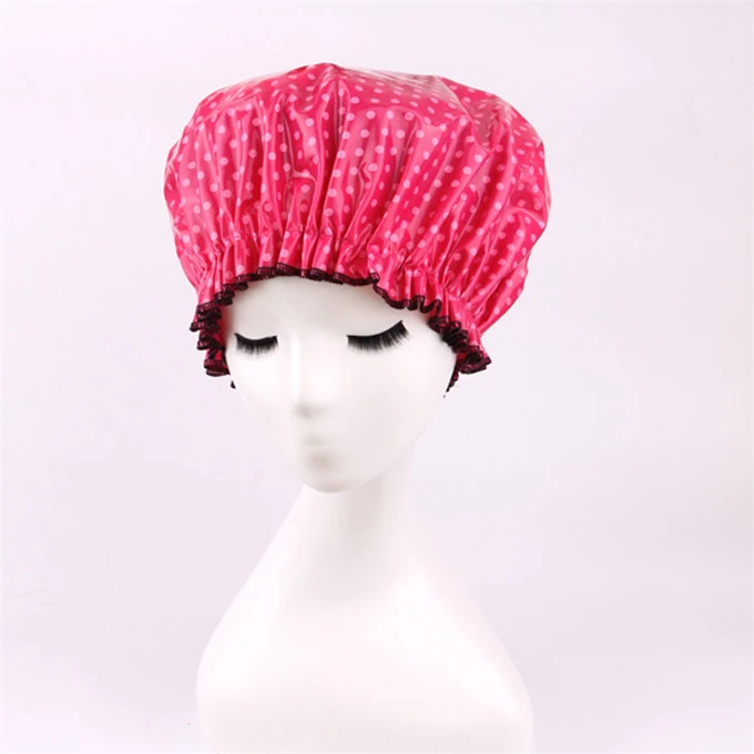 
Many Years Factory In Stock Wholesale Waterproof Coated Cotton Shower Cap Hair Turban 