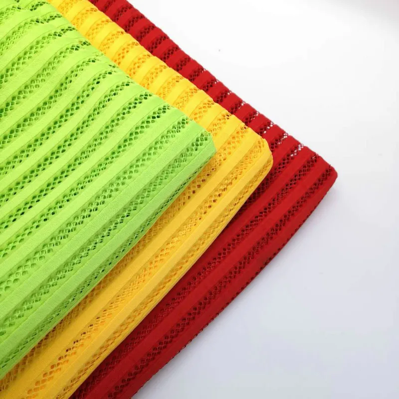 sandwich mesh fabric air 100% polyester woven fabric mesh stretch wrap knitted polyester fabric